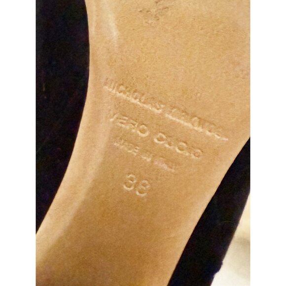 NICHOLAS KIRKWOOD size 38 white pony hide & black suede Tall Boots - Picture 9 of 10